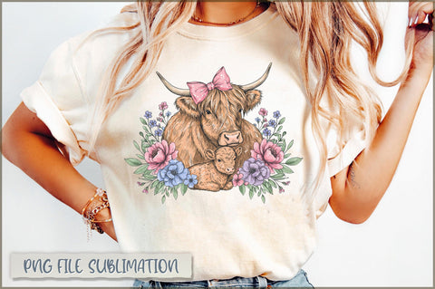 Highland Cow Mama Sublimation Sublimation Shetara Begum 