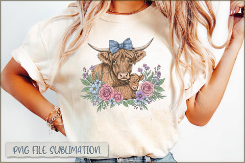 Highland Cow Mama Sublimation Sublimation Shetara Begum 