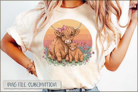 Highland Cow Mommi Sublimation Sublimation Shetara Begum 