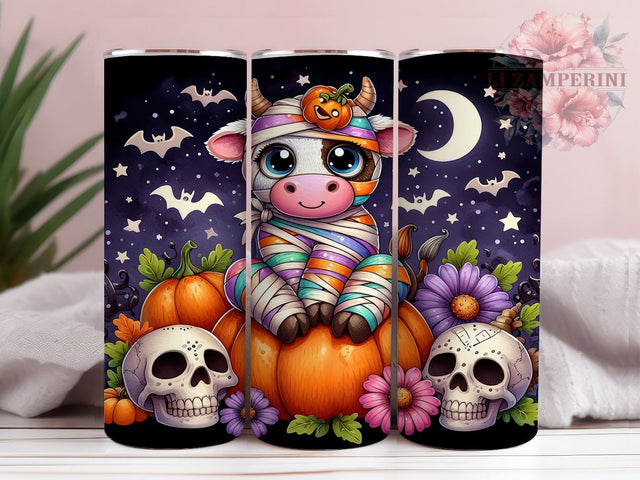 Highland Cow, Mummy Cow, Halloween Decor, Tumbler Wrap, Digital Download, PNG File, Cute Halloween, Fall Vibes Sublimation Li Zamperini 
