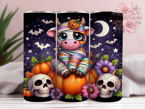 Highland Cow, Mummy Cow, Halloween Decor, Tumbler Wrap, Digital Download, PNG File, Cute Halloween, Fall Vibes Sublimation Li Zamperini 