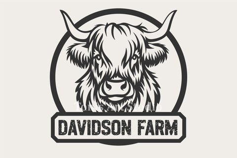 Highland Cow Name Sign SVG | Laser Cut File SVG TonisArtStudio 
