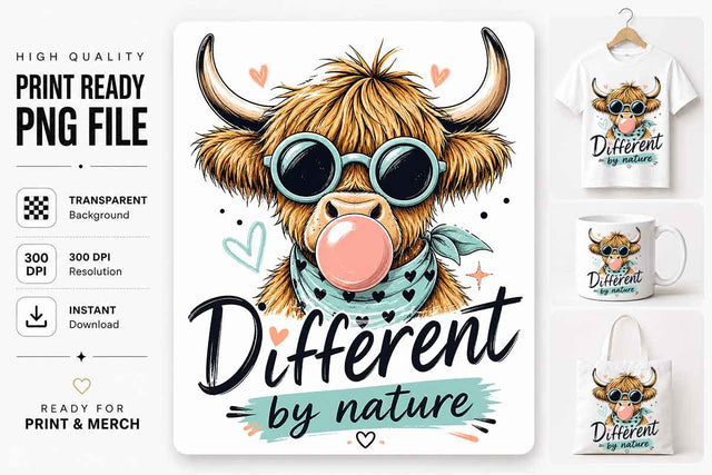 Highland Cow PNG Funny Cow Quote Sublimation Digital Download SVG BillahCrafts 
