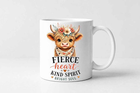 Highland Cow PNG Inspirational Farm Animal Sublimation Digital Download SVG BillahCrafts 