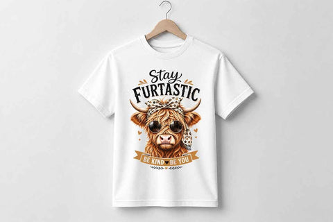 Highland Cow PNG | Stay Furtastic Sublimation Digital Download SVG BillahCrafts 