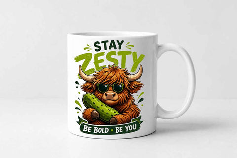 Highland Cow PNG | Stay Zesty Sublimation Digital Download SVG BillahCrafts 