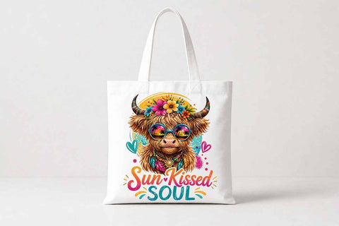 Highland Cow PNG | Sun Kissed Soul Boho Sublimation Download SVG BillahCrafts 