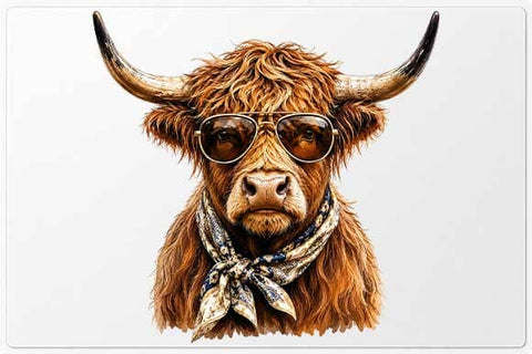 Highland Cow PNG | Western Sunglasses Digital Download SVG BillahCrafts 