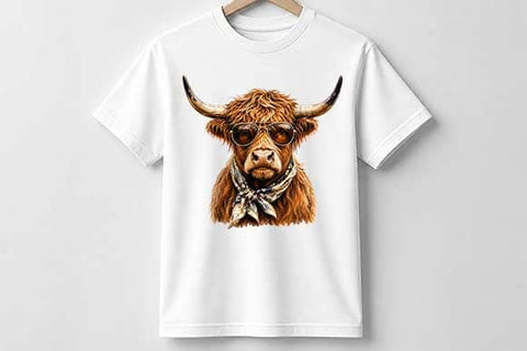 Highland Cow PNG | Western Sunglasses Digital Download SVG BillahCrafts 