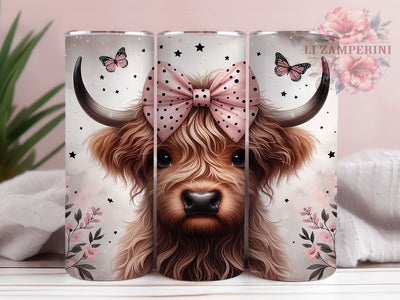 Highland Cow Rustic Farmhouse 20oz Tumbler Wrap, Cow Art, Rustic Farmhouse, Long Hair Cow, Single Panel, 20oz Tumbler Wrap, Sublimation PNG Sublimation Li Zamperini 
