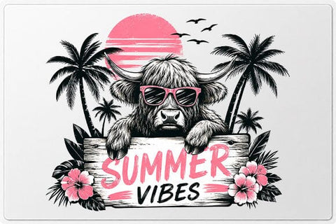 Highland Cow Summer PNG Summer Vibes Sublimation Design SVG BillahCrafts 