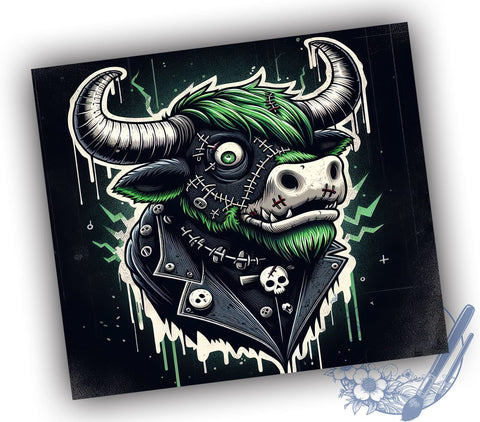 Highland Cow Tumbler, Halloween Mug, Spooky Cow Design, 20 oz Sublimation, Fall Decor Tumbler, Cute Halloween Drinkware, Farm Animal Halloween, Unique Halloween Gift Sublimation ToriDesigns 