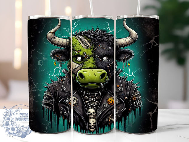 Highland Cow Tumbler, Halloween Mug, Spooky Cow Design, 20 oz Sublimation, Fall Decor Tumbler, Cute Halloween Drinkware, Farm Animal Halloween, Unique Halloween Gift Sublimation ToriDesigns 