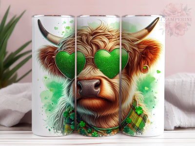 Highland Cow Tumbler Png, St Patrick's Day Tumbler Wrap 20oz Skinny Tumbler, Lucky Charm Digital Download, Straight & Tapered Tumbler Wrap, Instant Digital Download Sublimation Li Zamperini 