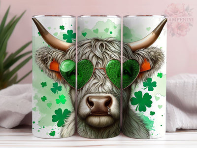 Highland Cow Tumbler Png, St Patrick's Day Tumbler Wrap 20oz Skinny Tumbler, Lucky Charm Digital Download, Straight & Tapered Tumbler Wrap, Instant Digital Download Sublimation Li Zamperini 