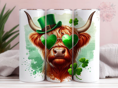 Highland Cow Tumbler Png, St Patrick's Day Tumbler Wrap 20oz Skinny Tumbler, Lucky Charm Digital Download, Straight & Tapered Tumbler Wrap, Instant Digital Download Sublimation Li Zamperini 