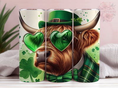 Highland Cow Tumbler Png, St Patrick's Day Tumbler Wrap 20oz Skinny Tumbler, Lucky Charm Digital Download, Straight & Tapered Tumbler Wrap, Instant Digital Download Sublimation Li Zamperini 