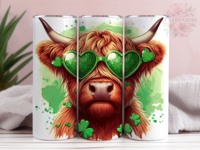 Highland Cow Tumbler Png, St Patrick's Day Tumbler Wrap 20oz Skinny Tumbler, Lucky Charm Digital Download, Straight & Tapered Tumbler Wrap, Instant Digital Download Sublimation Li Zamperini 
