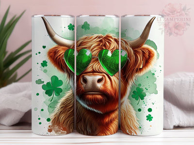 Highland Cow Tumbler Png, St Patrick's Day Tumbler Wrap 20oz Skinny Tumbler, Lucky Charm Digital Download, Straight & Tapered Tumbler Wrap, Instant Digital Download Sublimation Li Zamperini 