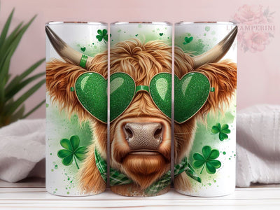 Highland Cow Tumbler Png, St Patrick's Day Tumbler Wrap 20oz Skinny Tumbler, Lucky Charm Digital Download, Straight & Tapered Tumbler Wrap, Instant Digital Download Sublimation Li Zamperini 