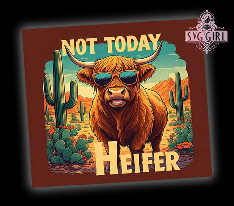 Highland Cow Tumbler, Sarcastic Cow Design, Funny Cow PNG, Cow Sublimation Design, Heifer Wrap PNG, 20oz Tumbler PNG, Rustic Farmhouse Decor, Cow Lover Gift Sublimation SvggirlplusArt 