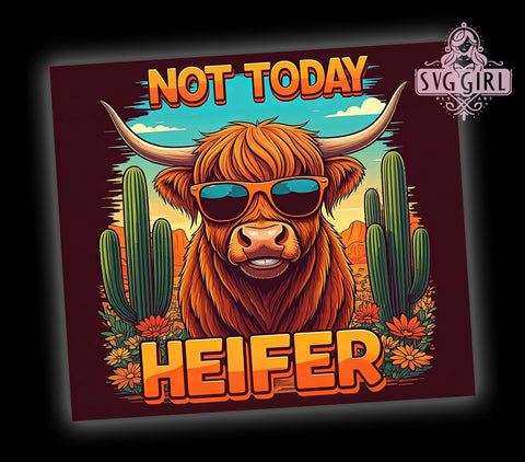 Highland Cow Tumbler, Sarcastic Cow Design, Funny Cow PNG, Cow Sublimation Design, Heifer Wrap PNG, 20oz Tumbler PNG, Rustic Farmhouse Decor, Cow Lover Gift Sublimation SvggirlplusArt 