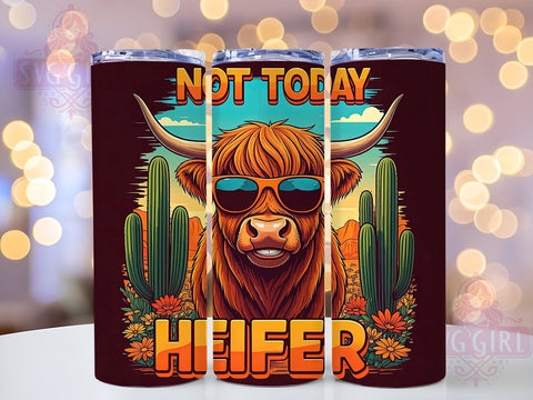 Highland Cow Tumbler, Sarcastic Cow Design, Funny Cow PNG, Cow Sublimation Design, Heifer Wrap PNG, 20oz Tumbler PNG, Rustic Farmhouse Decor, Cow Lover Gift Sublimation SvggirlplusArt 