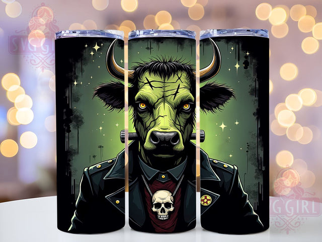 Highland Cow Tumbler, Trick or Treat Halloween, 20 oz Tumbler Wrap, Cute Cow Design, PNG File for Tumbler, Spooky Cow Decor, Halloween Cow Mug, Fun Halloween Design Sublimation SvggirlplusArt 