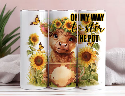 Highland cow tumbler wrap 20 oz tumbler wrap PNG, sublimation designs for tumblers, highland cow png tumbler wraps Sublimation PixelChick 
