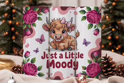 Highland Cow Tumbler Wrap PNG Sublimation DesignSVG 