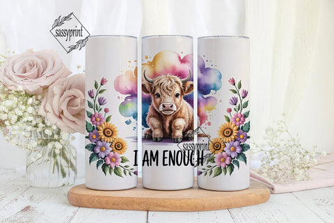 Highland Cow Tumbler Wrap PNG Sublimation sassyprint 