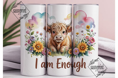 Highland Cow Tumbler Wrap PNG Sublimation sassyprint 