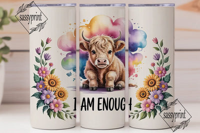 Highland Cow Tumbler Wrap PNG Sublimation sassyprint 
