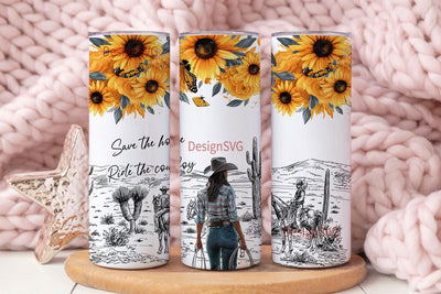 Highland cow western sunflower tumbler wrap, Sublimation design templates, straight png Digital download. 20oz tumbler wrap Sublimation DesignSVG 