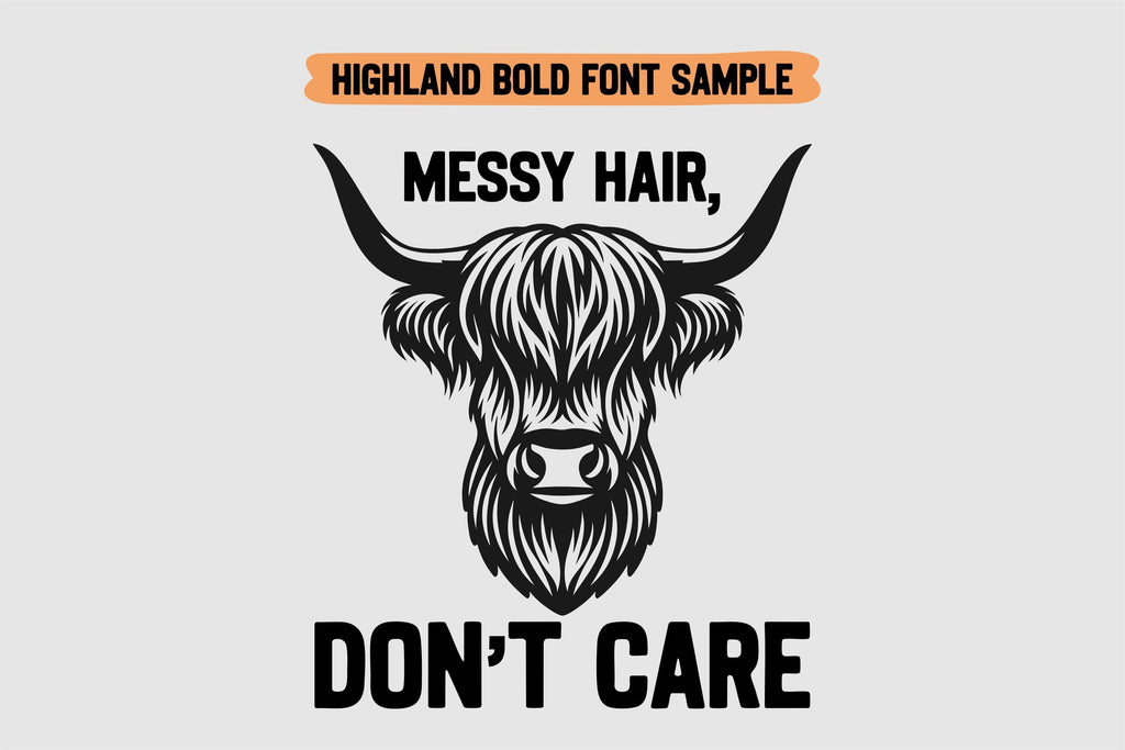 Highland Font Bundle | Western Rustic Vintage Serif Font - So Fontsy