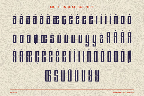 Highline - Display Font Font Alpaprana Studio 