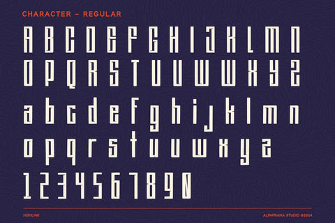 Highline - Display Font Font Alpaprana Studio 