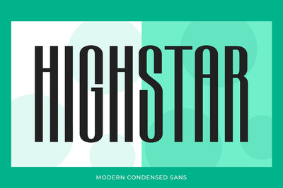 Highstar - Modern Condensed Sans Font studioalmeera 