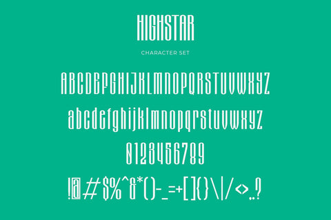 Highstar - Modern Condensed Sans Font studioalmeera 