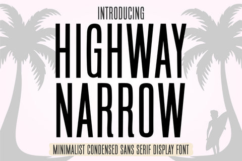 Highway Narrow Font: Minimalist Condensed Sans Serif (OTF, TTF) Font TonisArtStudio 