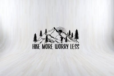 HIKE MORE WORRY LESS Camping SVG PNG Craft Cut File SVG SVG Print File 