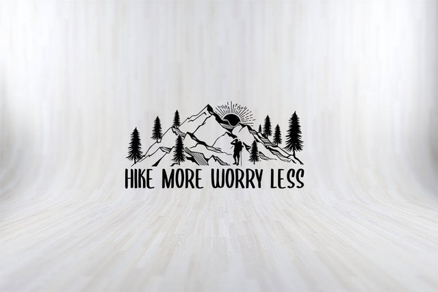 HIKE MORE WORRY LESS Camping SVG PNG Craft Cut File SVG SVG Print File 
