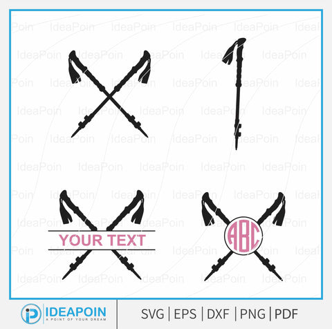 Hiker stick svg, Hiking Sticks monogram, Trekking Poles SVG, Hiking Clipart, Hiking Love, Walking Claw Canes SVG, Trekking Stick Svg SVG Dinvect 