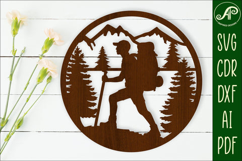 Hiker wall sign svg laser cut SVG APInspireddesigns 