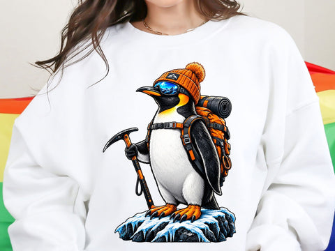 Hiking Penguin Sublimation Clipart PNG SVG artprintfile 