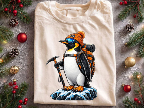 Hiking Penguin Sublimation Clipart PNG SVG artprintfile 