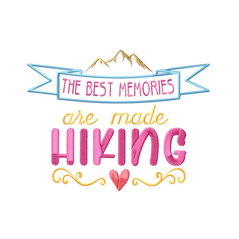 Hiking Quotes Embroidery Designs Bundle - 6 Designs, Hiking Sayings Embroidery Patterns, Hike More Worry Less Embroidery Embroidery/Applique DESIGNS HappyDesignStudio 