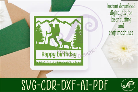 Hiking square named wall sign or card topper svg SVG APInspireddesigns 