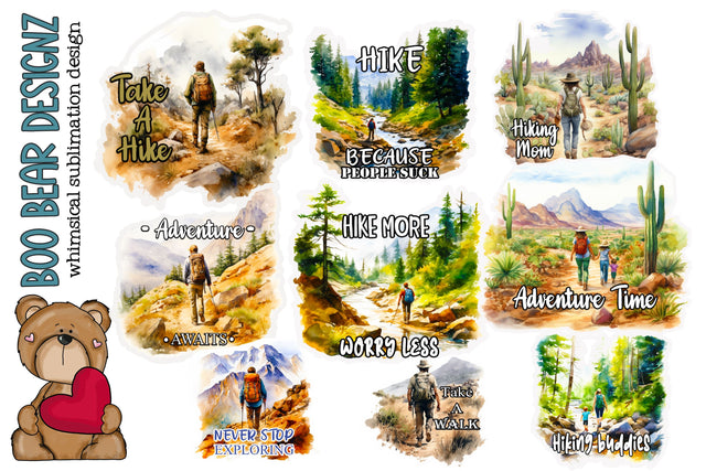 Hiking Sublimation design Sublimation Boo Bear Designz 