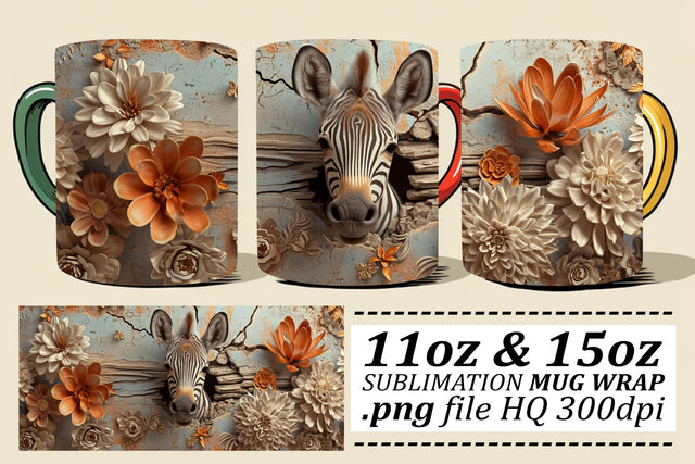 Hilarious 3D Animal Mug Sublimation for 11oz 15oz Cups Sublimation afrosvg 